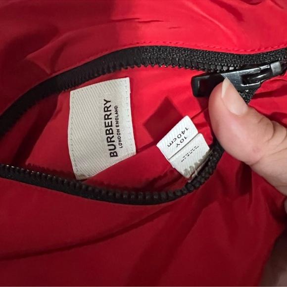 Burberry Tommy Icon Reversible Red Archive Beige Kids Jacket - Picture 11 of 12